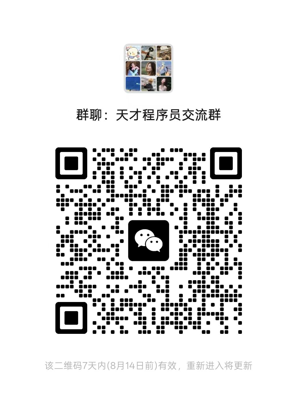 天才程序员交流售后群二维码